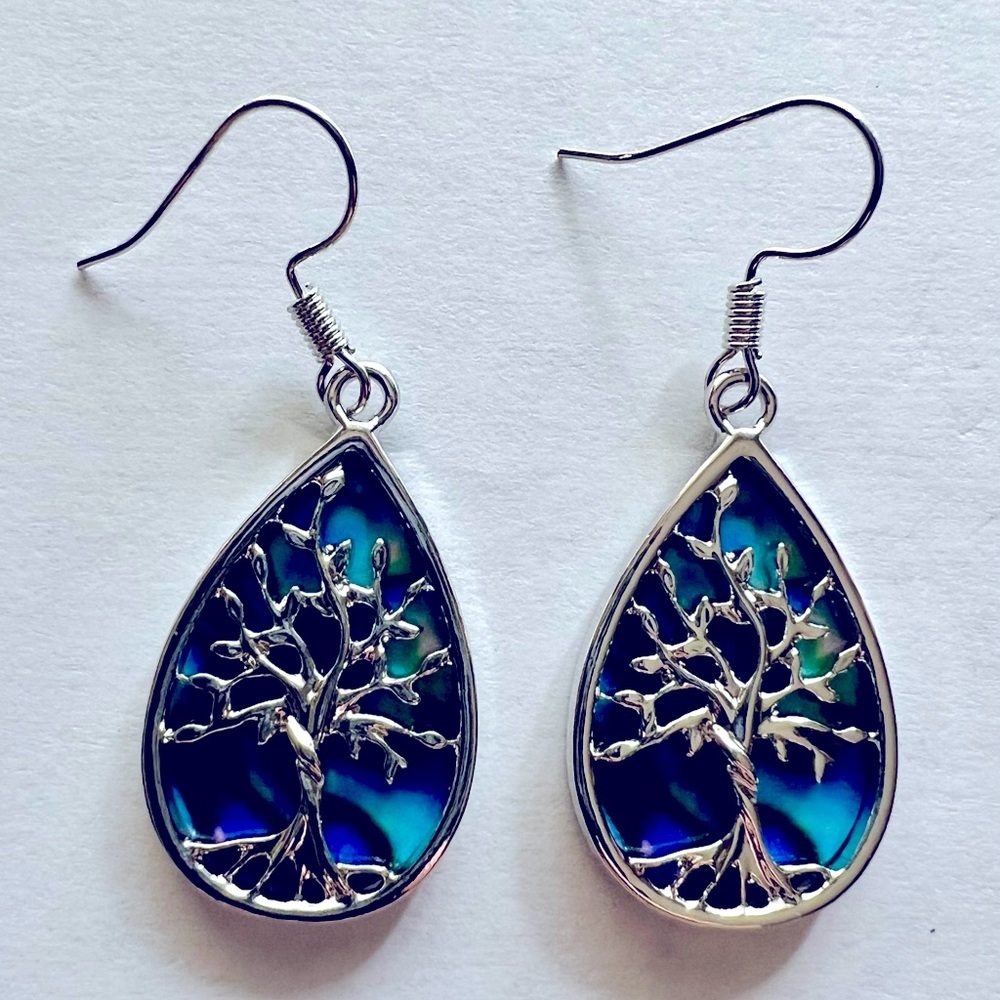 1 Pair Tree Of Life Fashion Water Drop Earrings